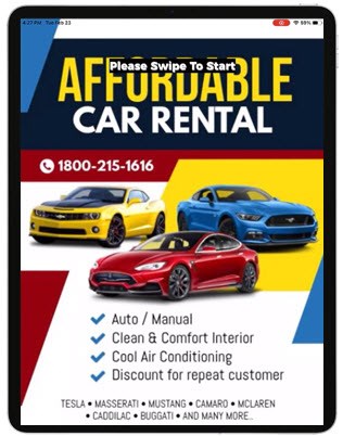 Rent Centric Paperless Counter Ads Rental